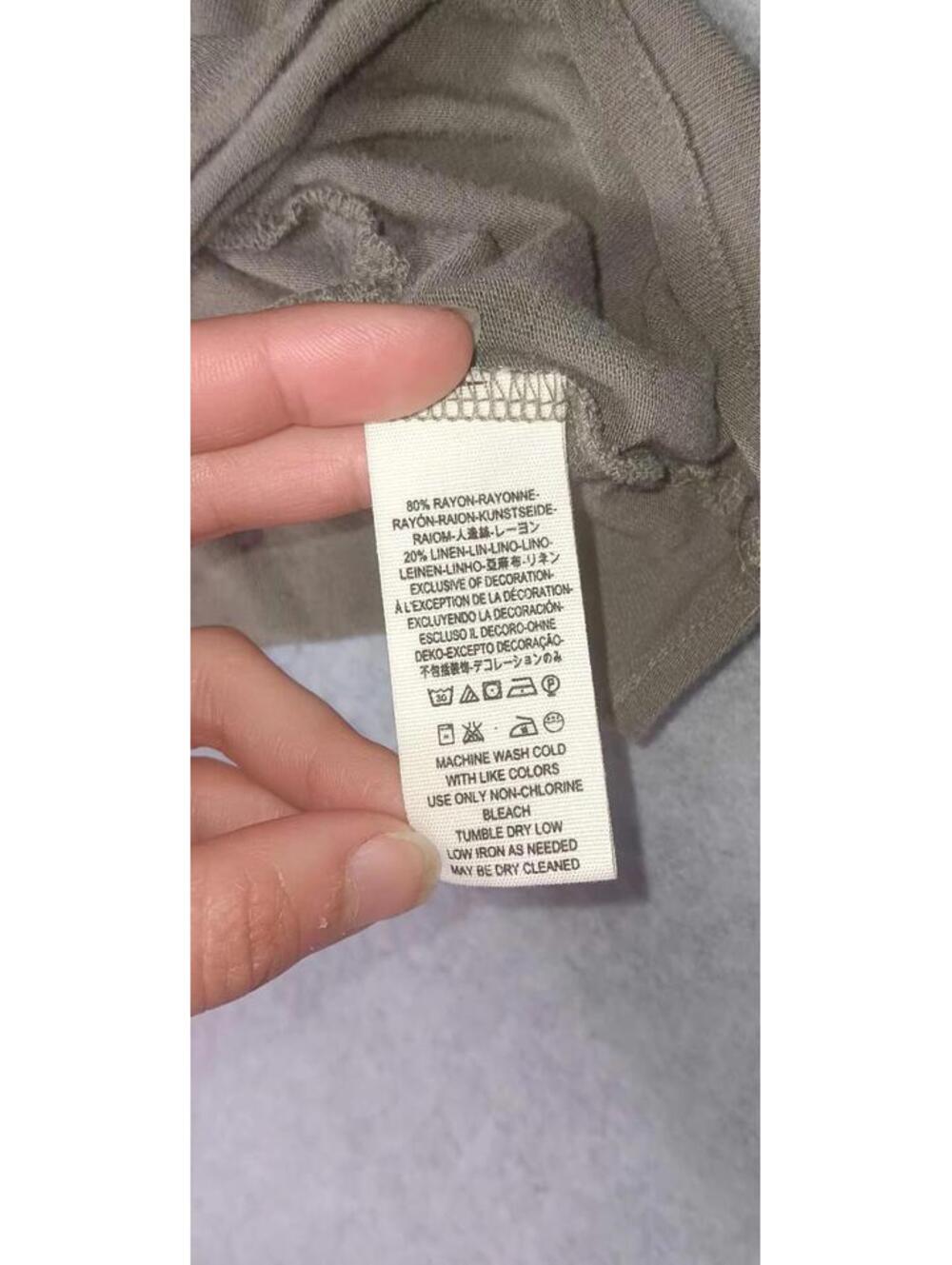 Free People Cropped Short Sleeve Blouse Womens Size XS Sage Green Partial Button - Picture 6 of 11